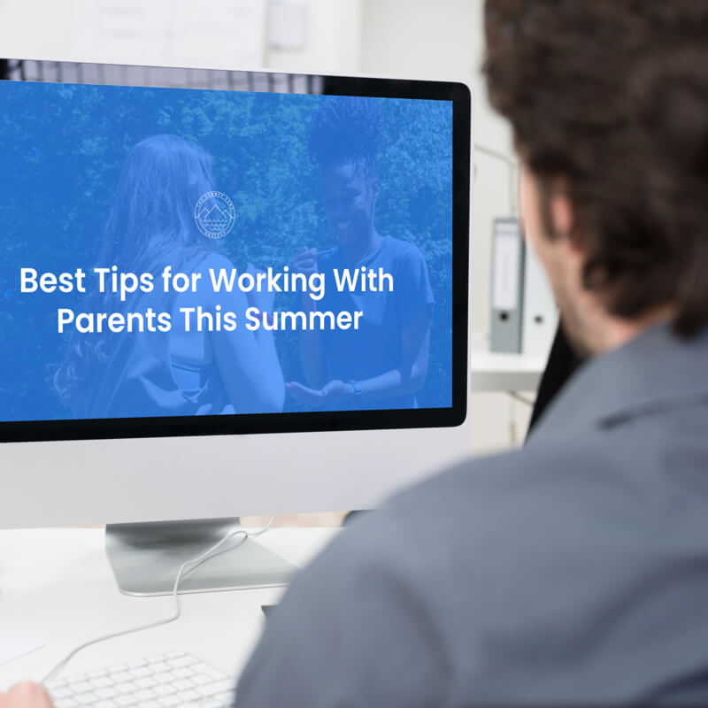 User sitting at computer desktop