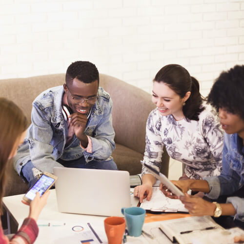 women watching active network webinar about staff appreciation