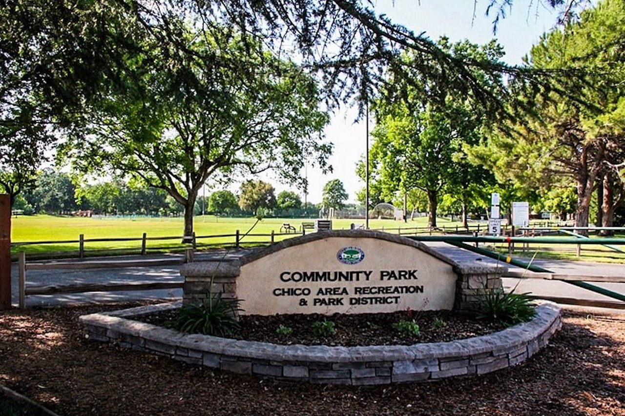 Chico Community Park sign.