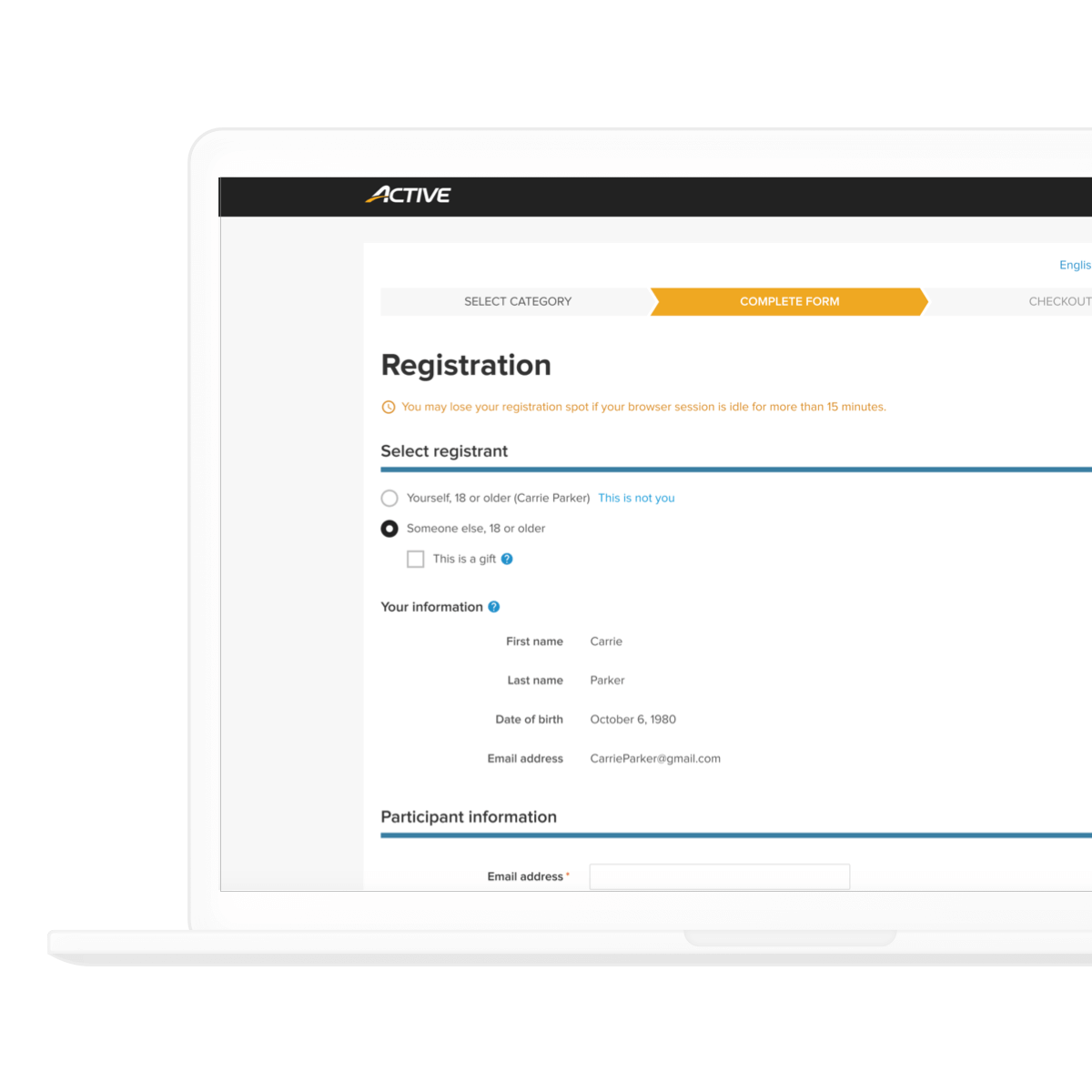 adding race pass to registration via check out flow
