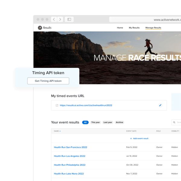 timer view within results