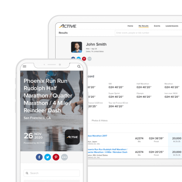 results displayed on mobile and desktop